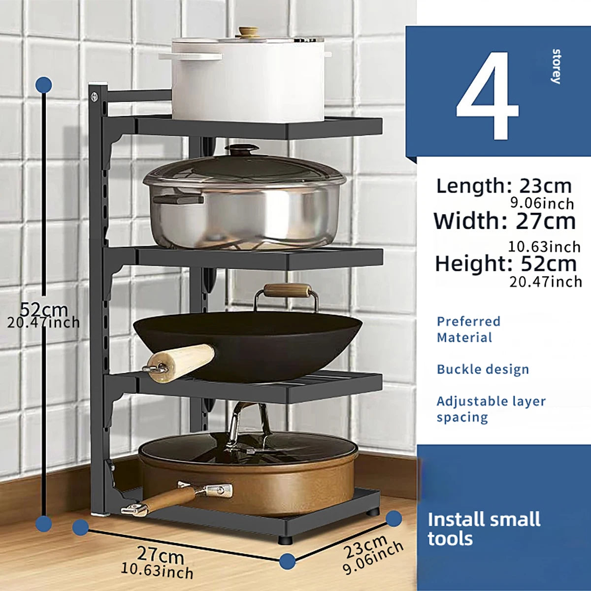 KitchenMax Corner Storage Shelf